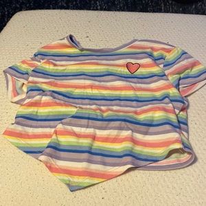 Rainbow medium crop top